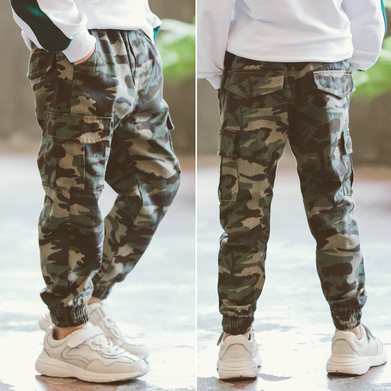 Children's Sports Military Camouflage Casual Trousers