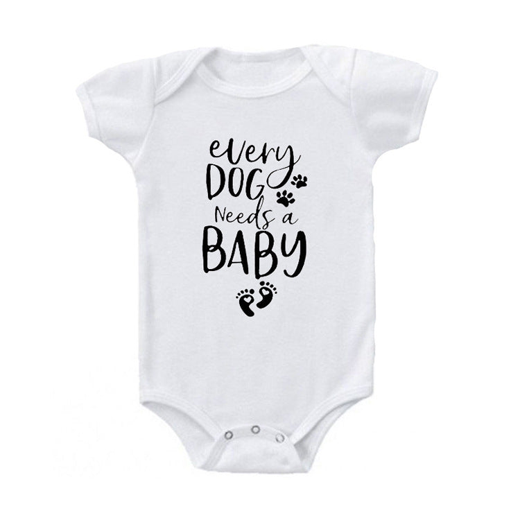 Printed Triangle Baby Romper Bodysuit