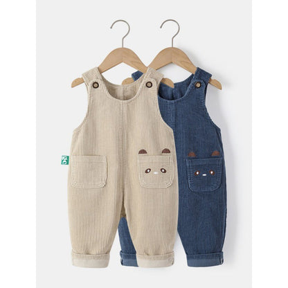 Baby Cartoon Cute Corduroy Suspender Pants