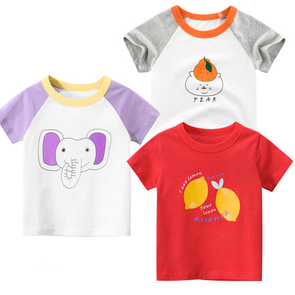 27home brand children's clothing summer new Korean version of children's short-sleeved T-shirt girls clothes a consignment ins