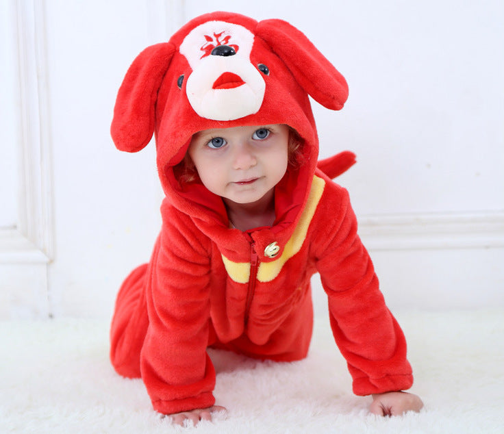 Dinosaur Cartoon Baby Outing Clothes Children's Animal Cotton Jacket