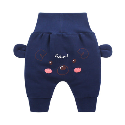 New Boys And Girls Big Pp Pants Baby High Waist Belly Pants Children'S Casual Trousers Trend