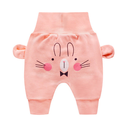 New Boys And Girls Big Pp Pants Baby High Waist Belly Pants Children'S Casual Trousers Trend