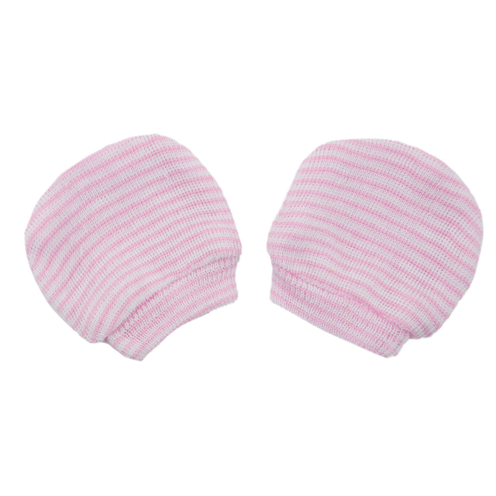 Striped Finger Cots Children's Newborn And Toddler Hand Guards Against Scratching Face