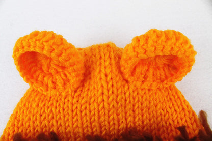 Orange Lion Cotton Sweater