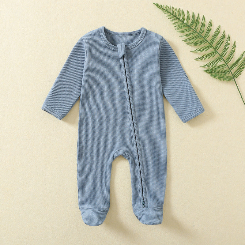 Autumn And Winter Long Sleeve Zipper Baby Jumpsuit