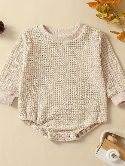 Infant Neutral Autumn Long Sleeve Multicolor Triangle Rompers