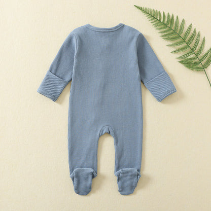 Autumn And Winter Long Sleeve Zipper Baby Jumpsuit