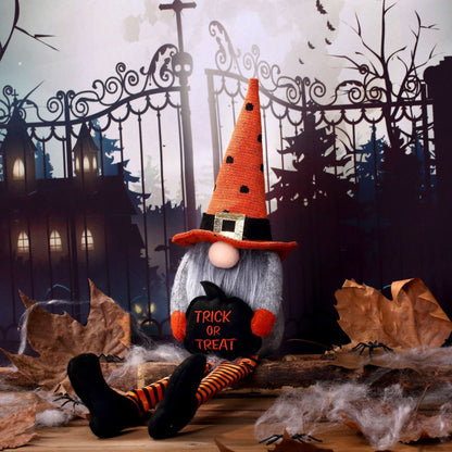 Halloween Long Leg Faceless Doll Pumpkin Hat