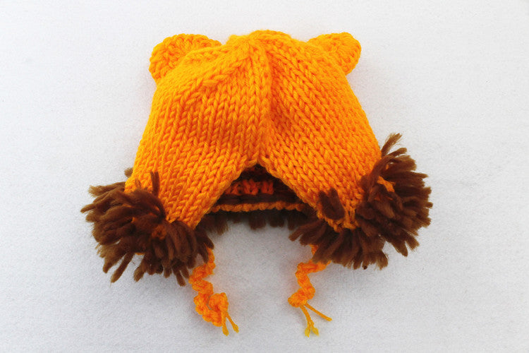 Orange Lion Cotton Sweater
