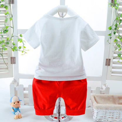 Summer new short sleeve boy suit