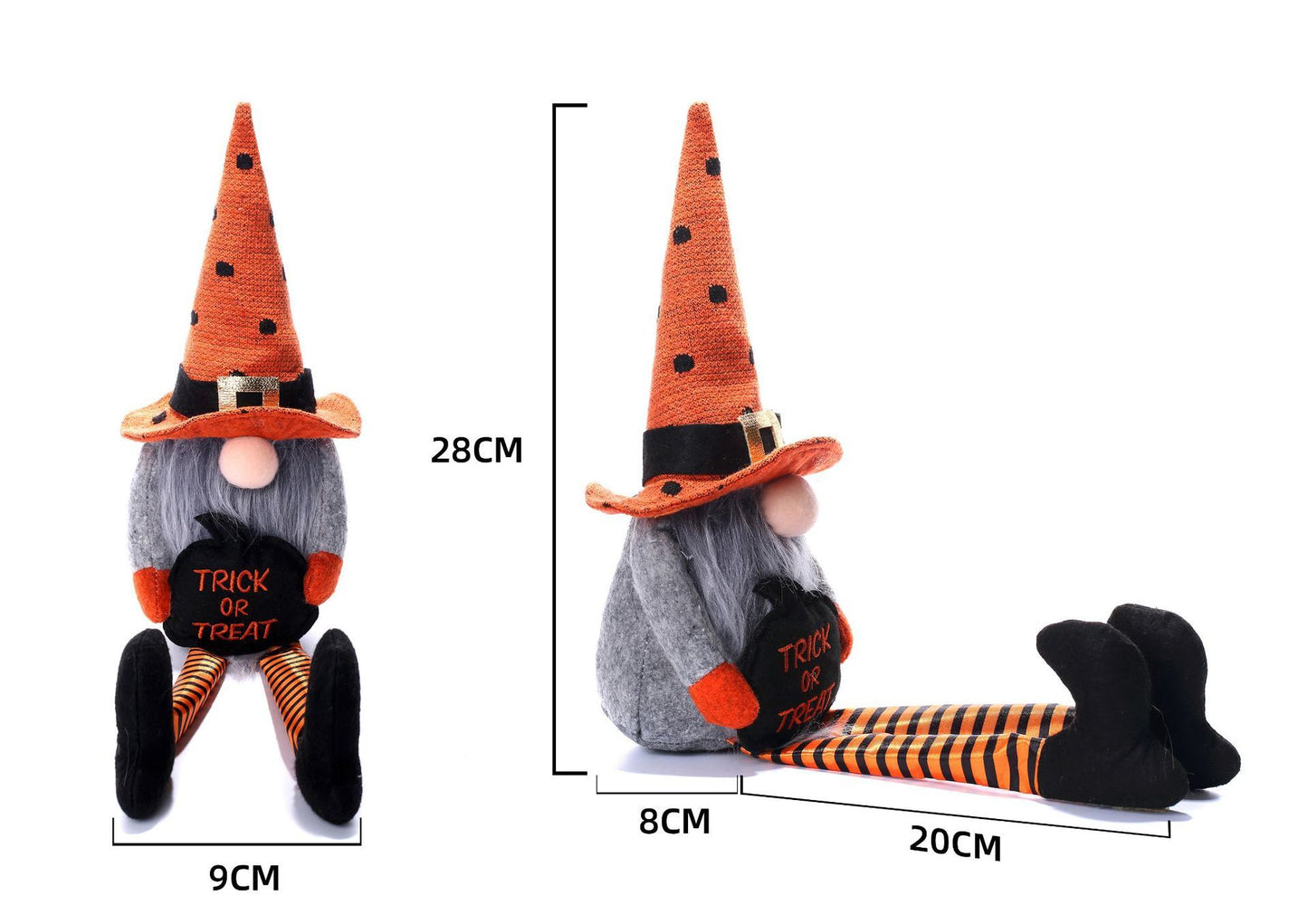 Halloween Long Leg Faceless Doll Pumpkin Hat