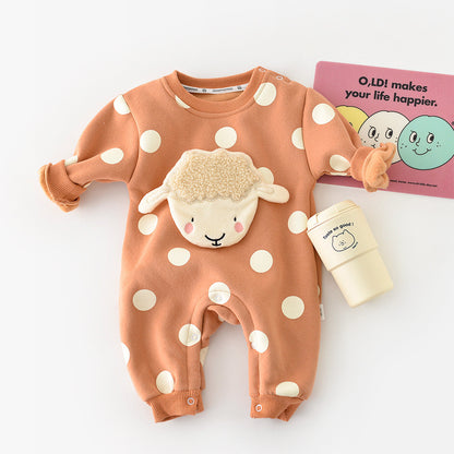 Baby Spring And Autumn One-piece Long-sleeved Cartoon Romper