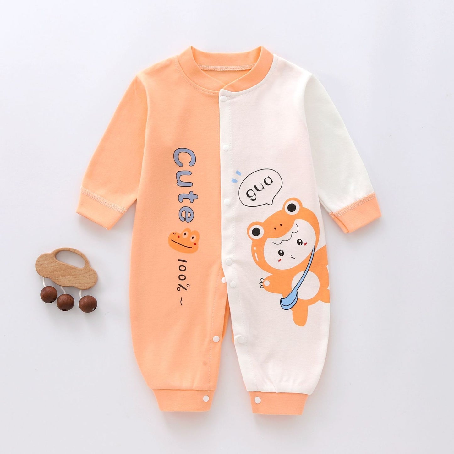 Spring And Autumn Baby Jumpsuit Pure Cotton Rompers