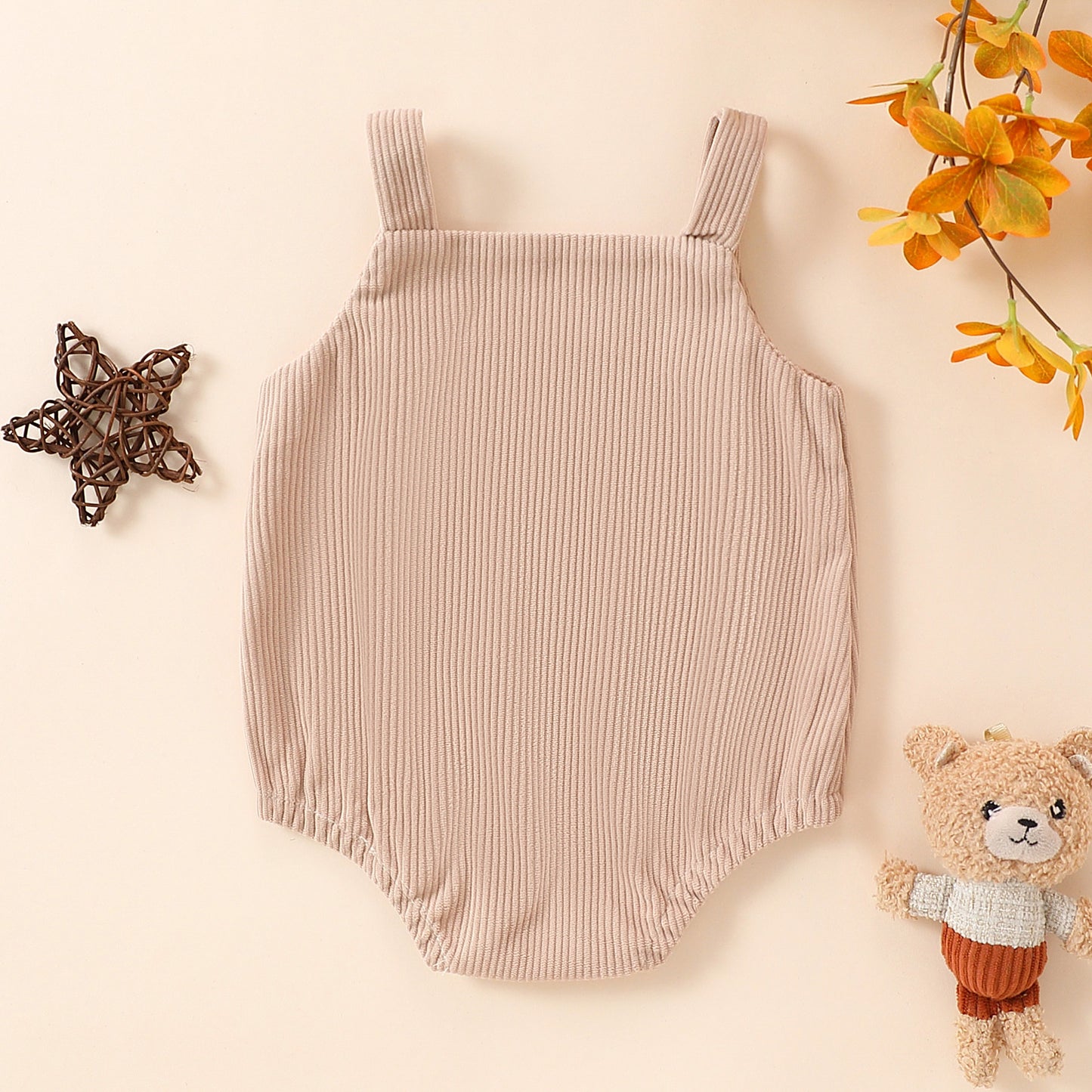 Infant Toddler Streamline Cotton Cock Towel Embroidery Sling Romper