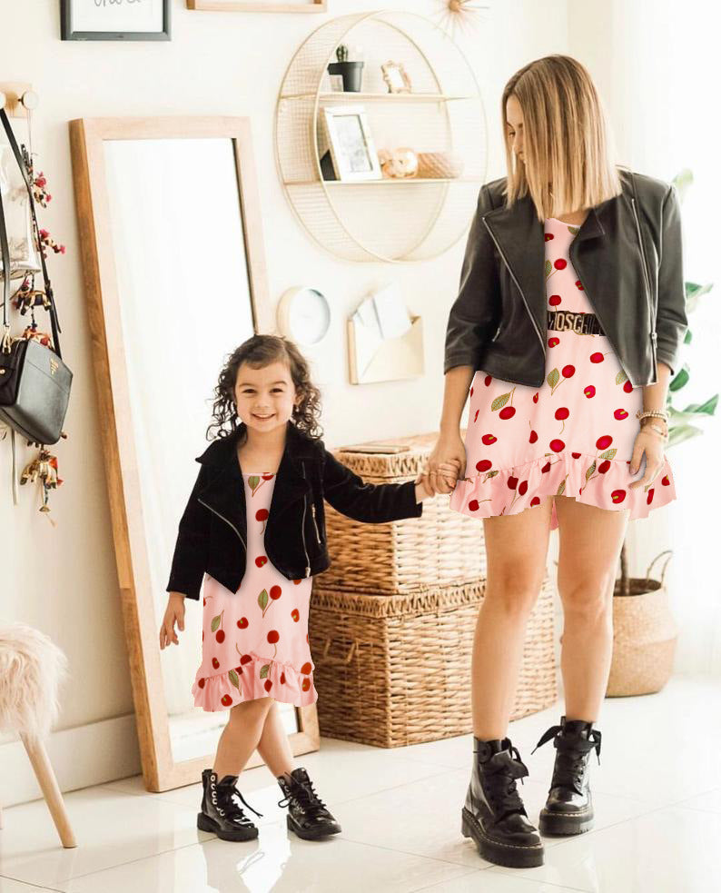 Summer Fashion Suspender Mother And Daughter Skirt