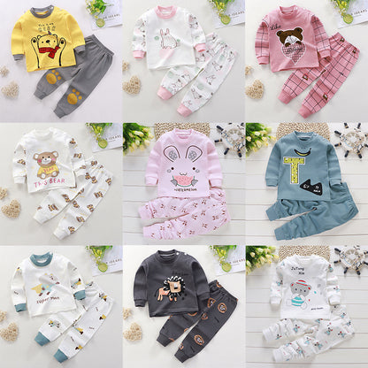 Boys And Girls Children's Underwear Suit Cotton Children Autumn And Winter Pajamas