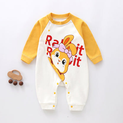 Spring And Autumn Baby Jumpsuit Pure Cotton Rompers