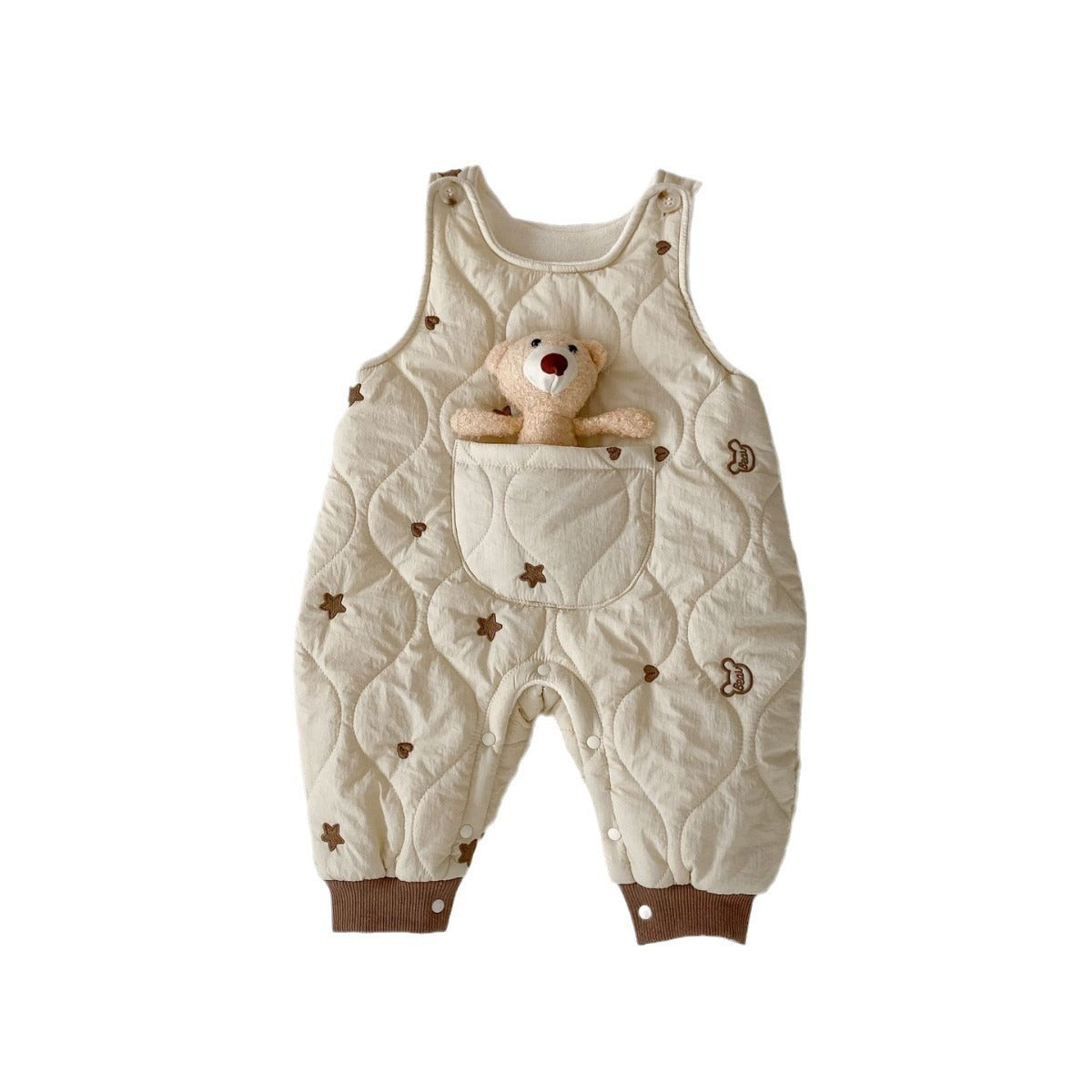 Baby Winter Thickened Warm Jumpsuit Hooded Romper