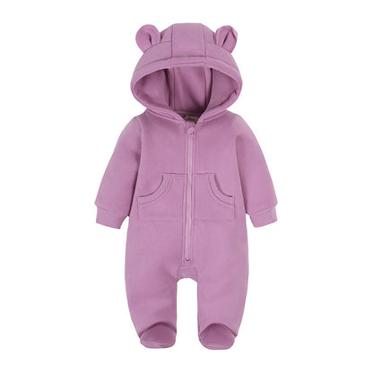 Thickened Jumpsuit Baby Foot-wrapped Romper