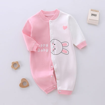 Spring And Autumn Baby Jumpsuit Pure Cotton Rompers