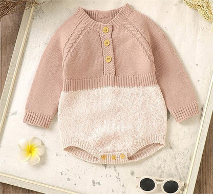 Matching Jumpsuit Infant Long Sleeve Siamese Triangle Rompers