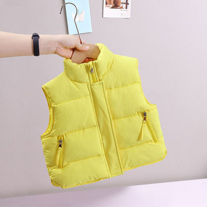 Men And Women Children Wear Loose Down Cotton Vest