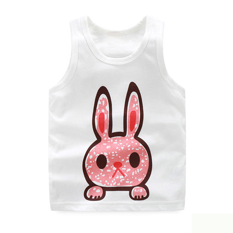 Cartoon kids in vest printing