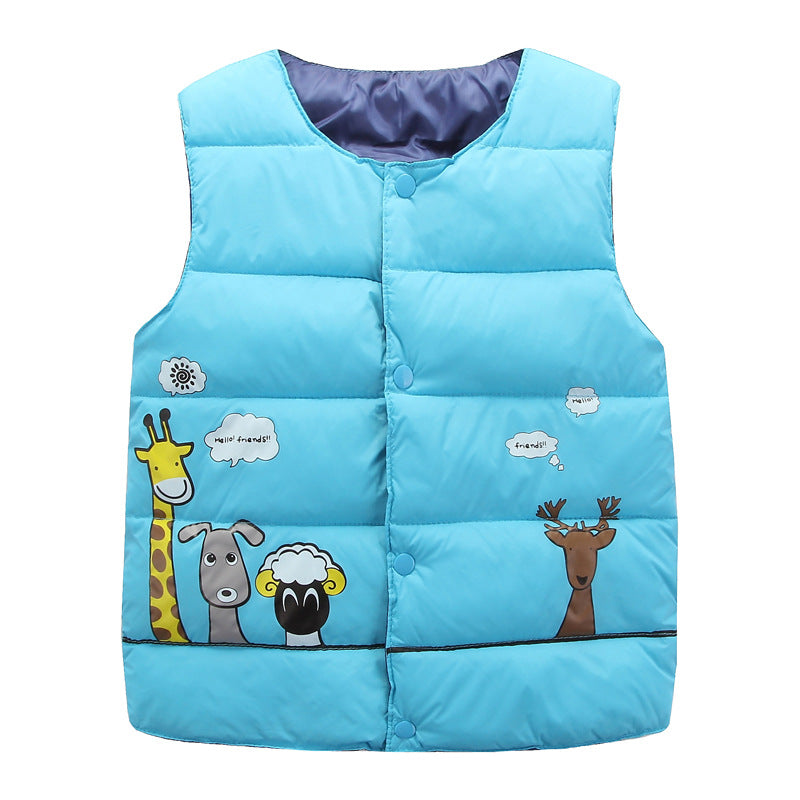 Children's hooded and down padded jacket