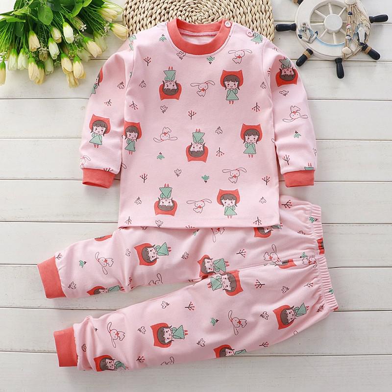 Autumn Cotton Base Baby Pajamas Set