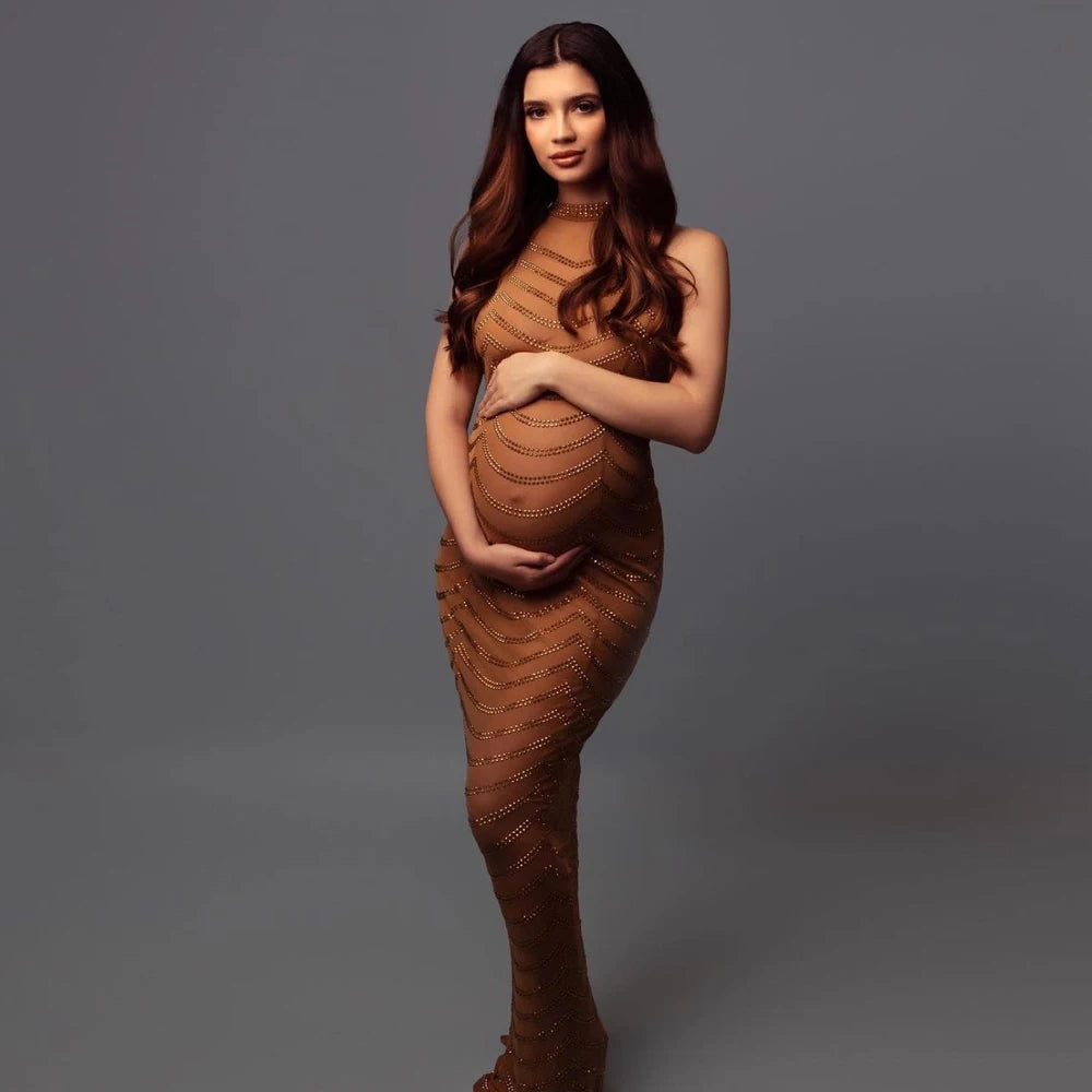 Sexy Maternity Photography Props Long Dress  Baby Showers Maxi Gown For Pregnant Women