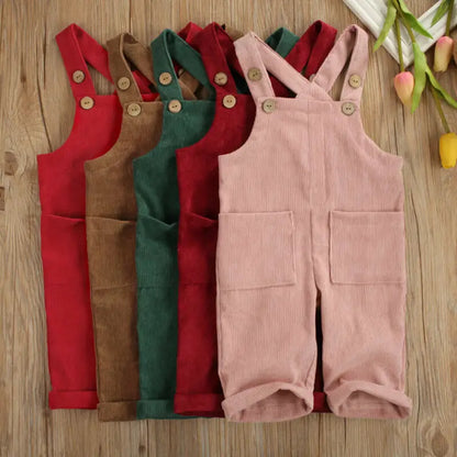 Toddler Baby Boy Girl Corduroy Romper/Jumpsuit