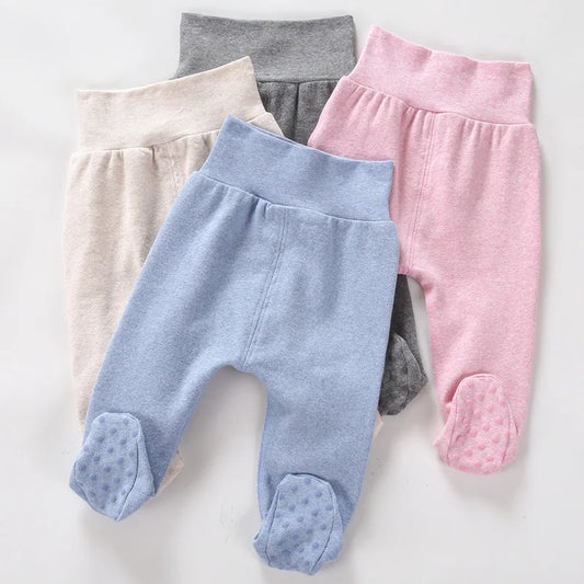 Newborn High Waist Baby Pants Unisex Cotton Trousers Casual Leggings pyjamas