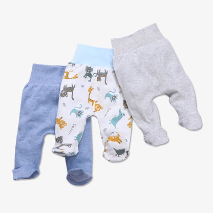 Baby Footed Pants Newborn Baby Boy Girl Leggings High Waist Infant Pants