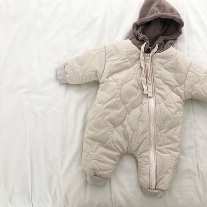 Newborn Baby Boy Girl Hooded Clothes Snow Suit Winter Outwear