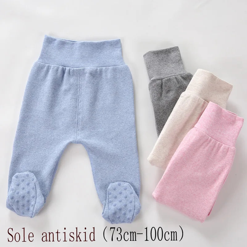 Newborn High Waist Baby Pants Unisex Cotton Trousers Casual Leggings pyjamas