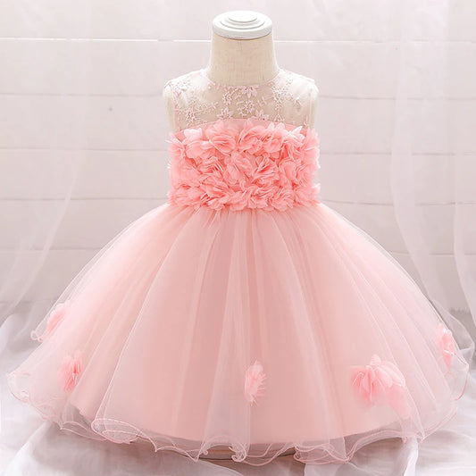 Girls Dress Infant Birthday Party Flower Dresses Cute Little Princess Dress