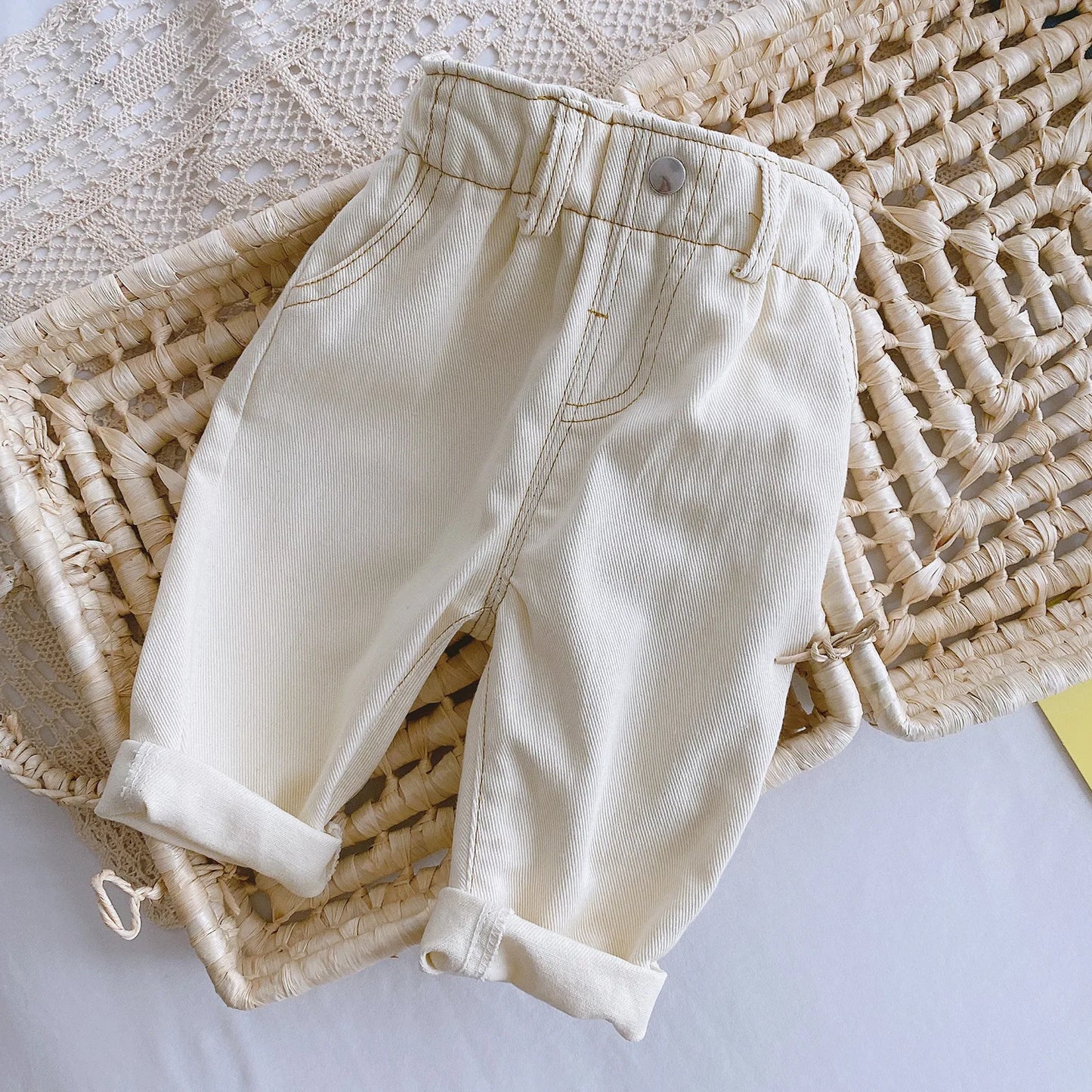 Baby Boy Girl Spring New Fashion Soft Jeans Trousers