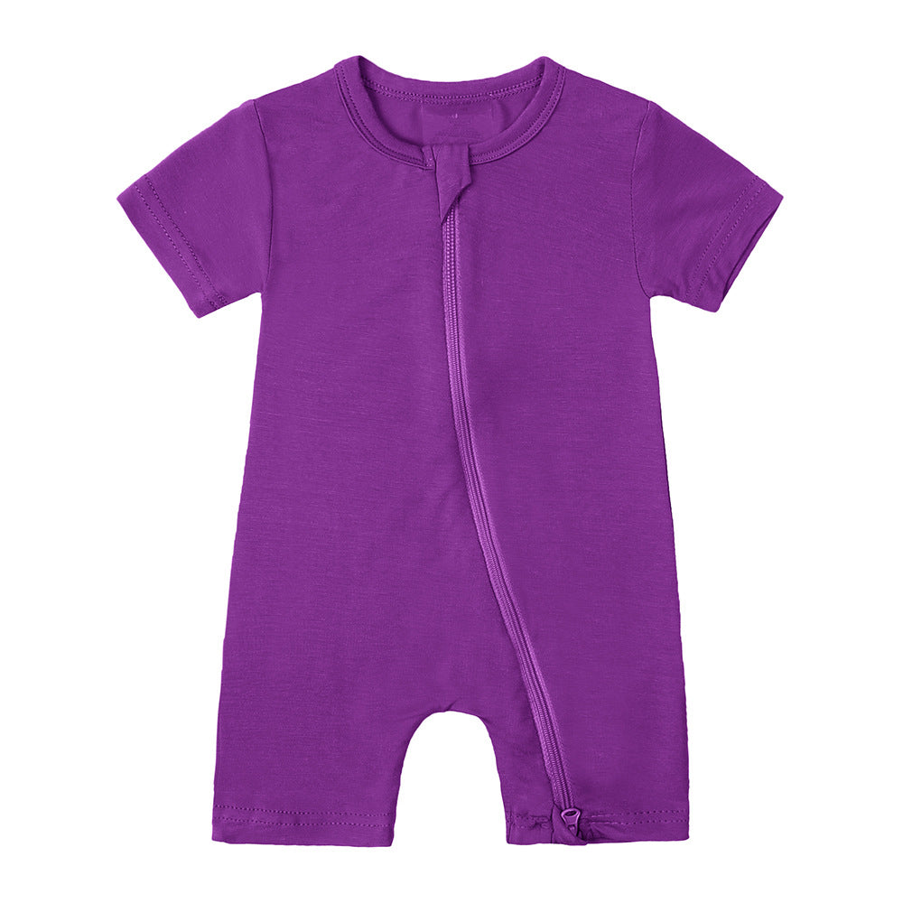 Baby Jumpsuit Bamboo Fiber New Short Sleeve Thin