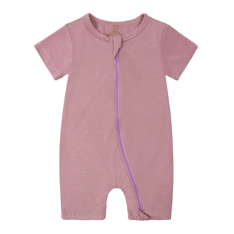 Baby Jumpsuit Bamboo Fiber New Short Sleeve Thin