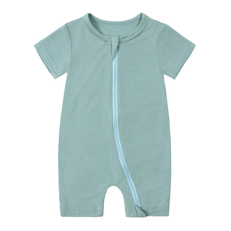 Baby Jumpsuit Bamboo Fiber New Short Sleeve Thin