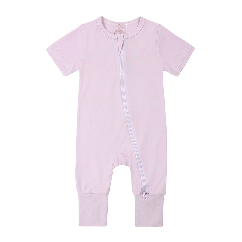 Baby Bamboo Fiber Jumpsuit Infant Thin Romper