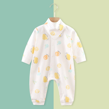 Long-sleeved Romper Double-layer Cotton Baby Jumpsuit