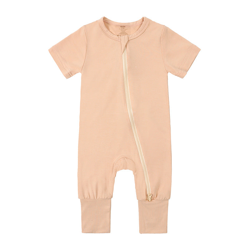 Baby Bamboo Fiber Jumpsuit Infant Thin Romper