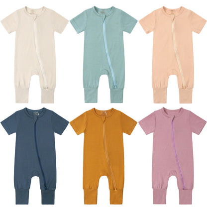 Baby Bamboo Fiber Jumpsuit Infant Thin Romper