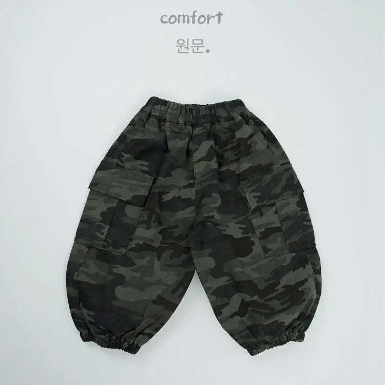 New Children Camouflage Pants For Boys Loose Trousers Baby Girl Cargo Pants