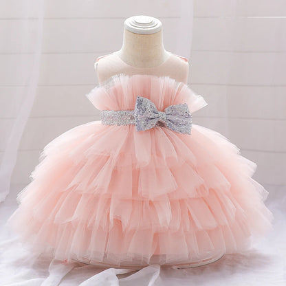 Birthday Baby Girl Party Dress Baptism Infant Christening Gown