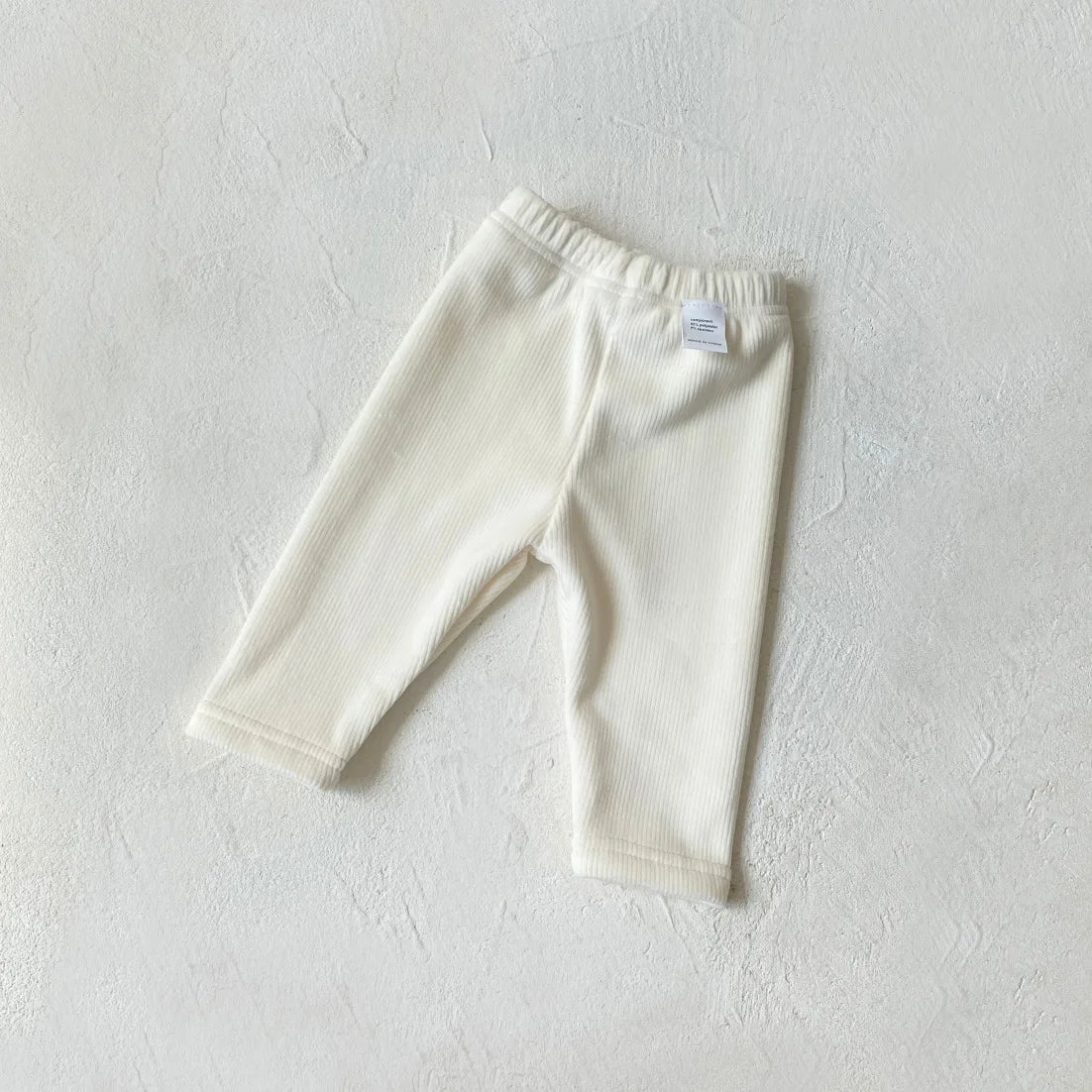 New Baby Plus Velvet Thick Leggings Solid Infant Boy Girl Ribbed Trousers