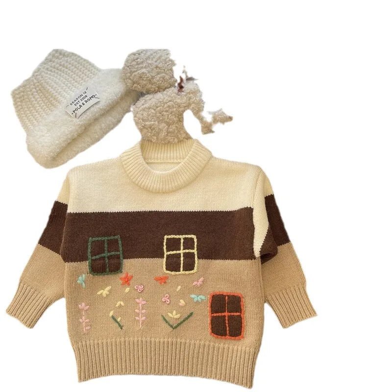 Baby Winter Warm Knitted Sweater Children Outerwear