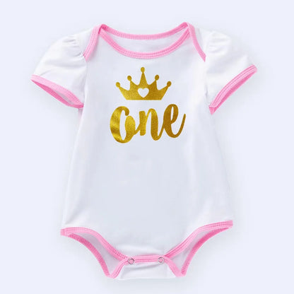 Baby Girls Cotton Rompers 1st Birthday Party Costumes Newborn Cotton Jumpsuit